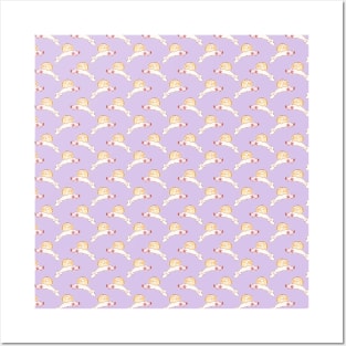 Little Pig and Axolotl Pattern Posters and Art